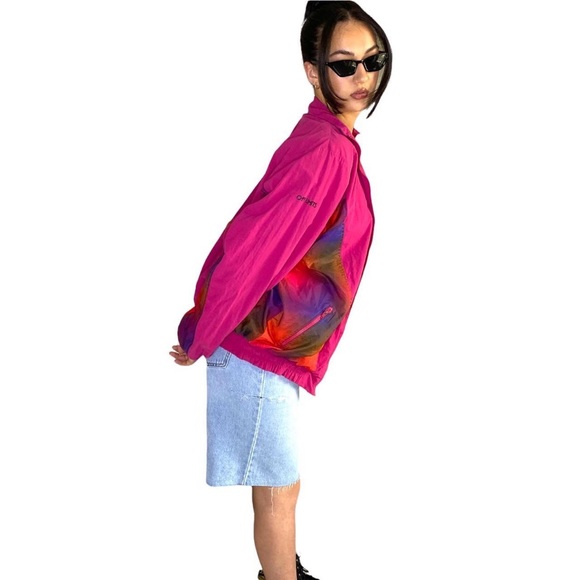 Bright Pink Vintage festival windbreaker medium - Picture 4 of 4